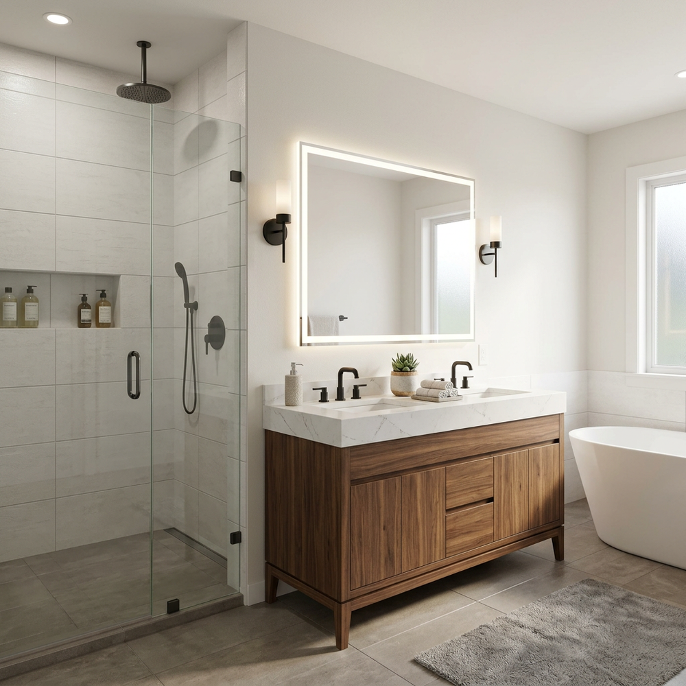 Modern Bathroom with Floor Standing Vanity