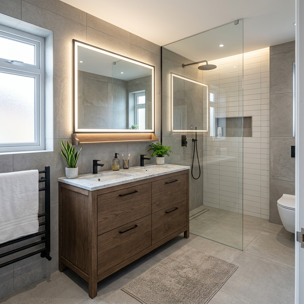 Premium Modern Bathroom with Floor-Standing Vanity