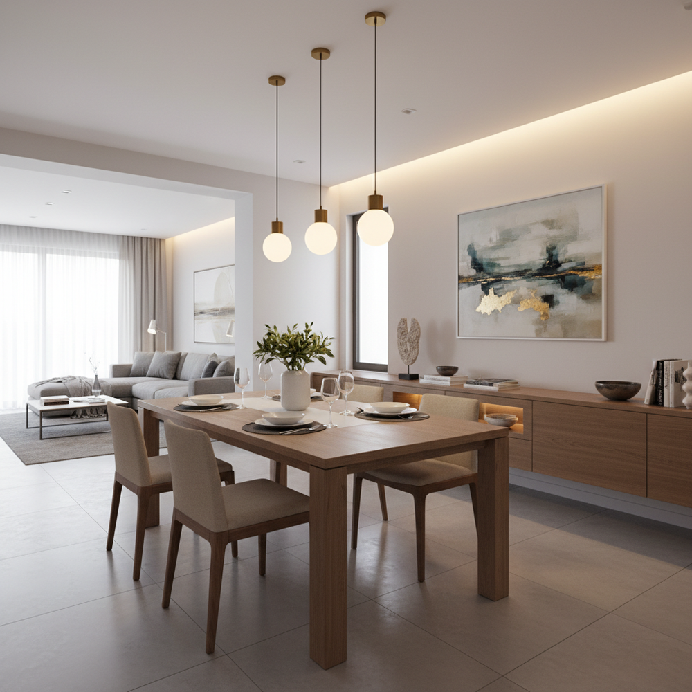 Modern 4-Seater Dining Set for Intimate Gatherings
