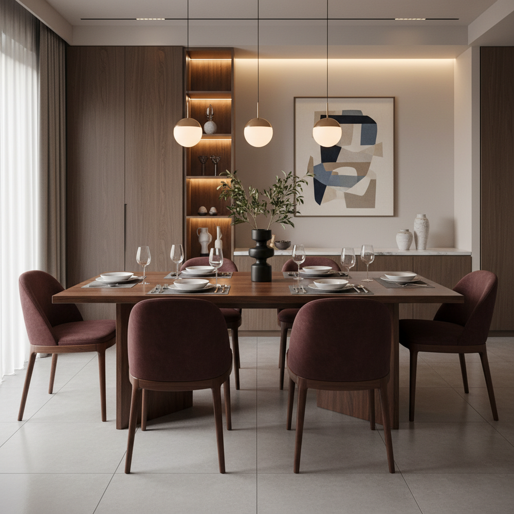 Elegant 6-Seater Mahogany Dining Room