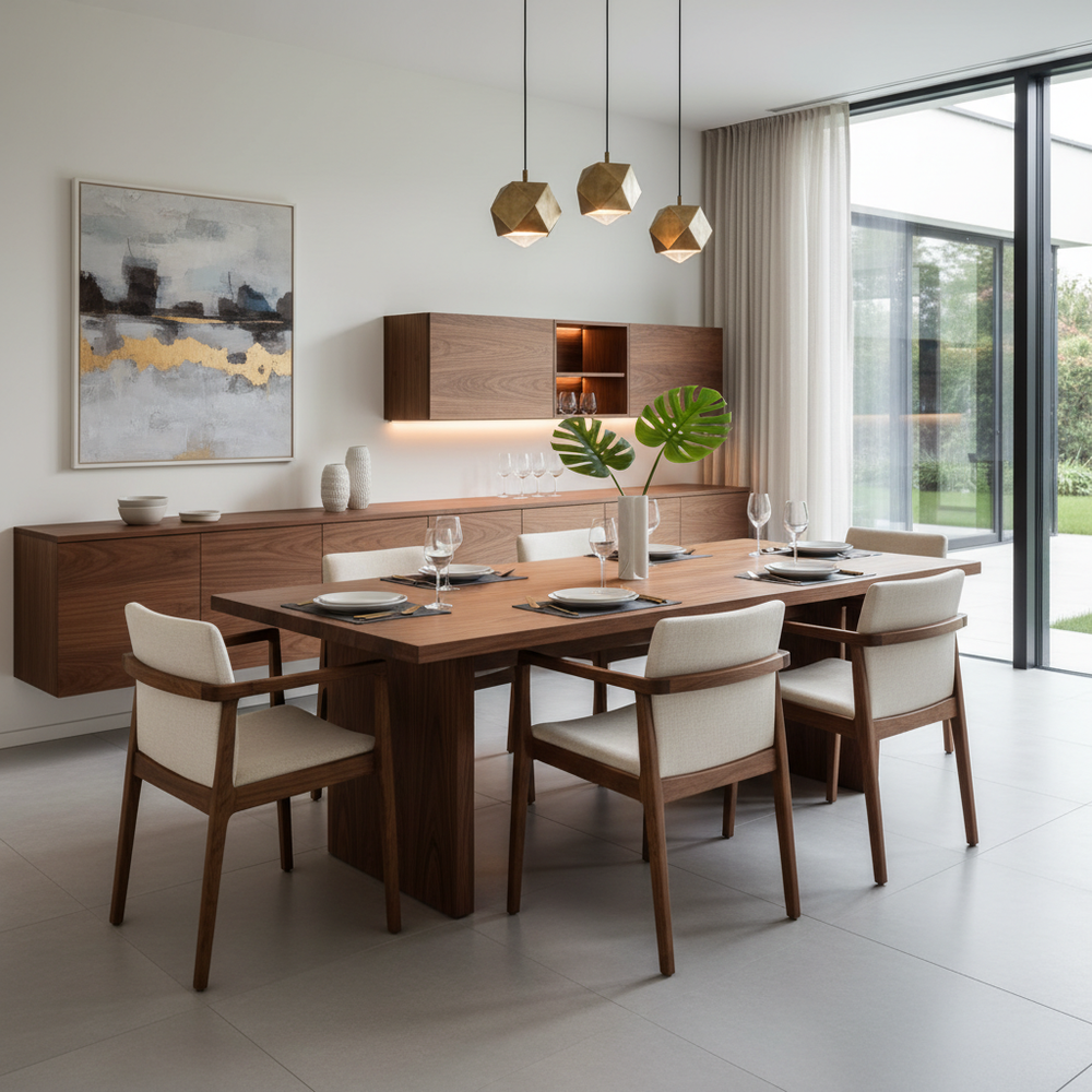 Elegant Solid Wood 6-Seater Dining Room