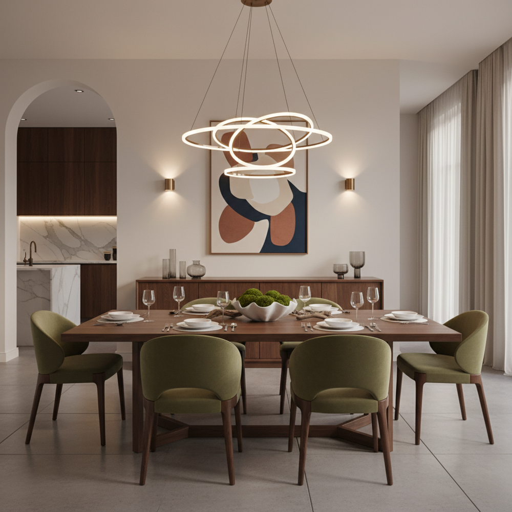 Modern 6-Seater Dining Room Designed for Joyful Gatherings