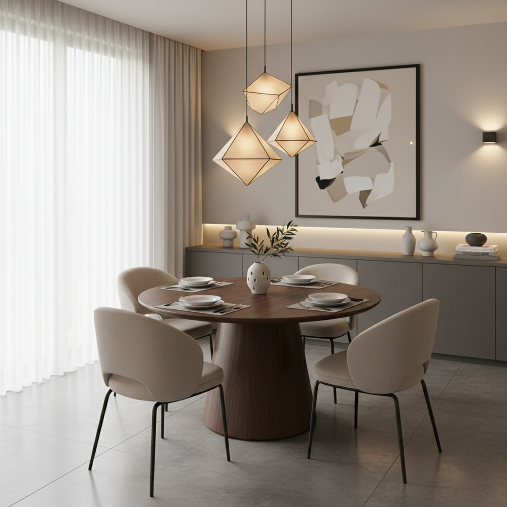 Modern Solid Wood 6-Seater Dining Room