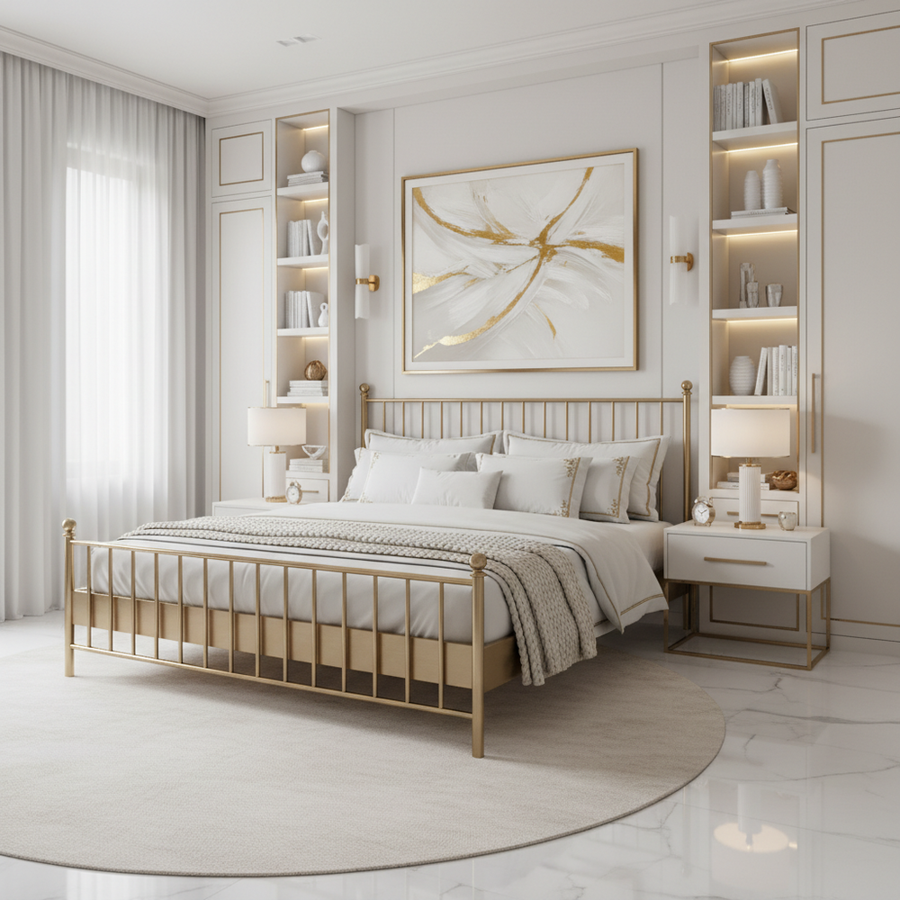 Contemporary Metal King Size Master Bedroom