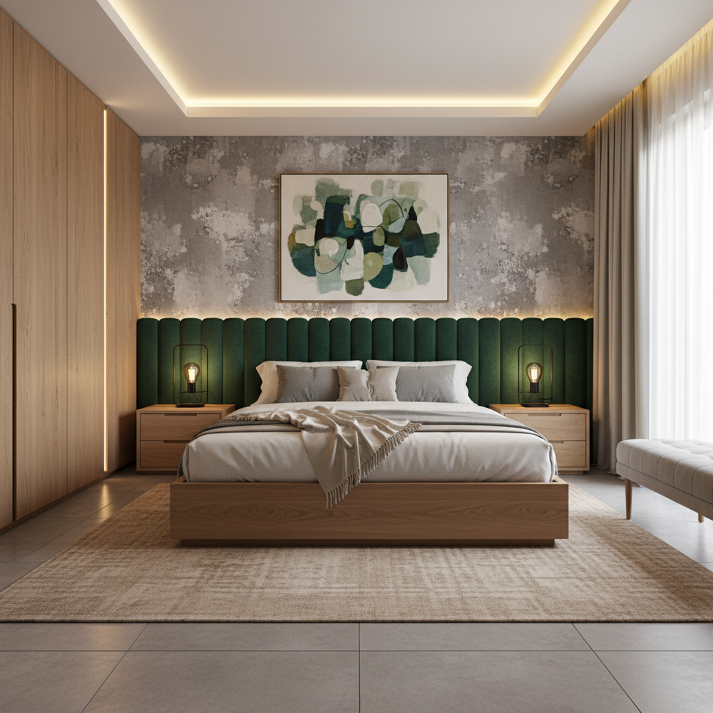 Minimalist Wooden King Size Master Bedroom