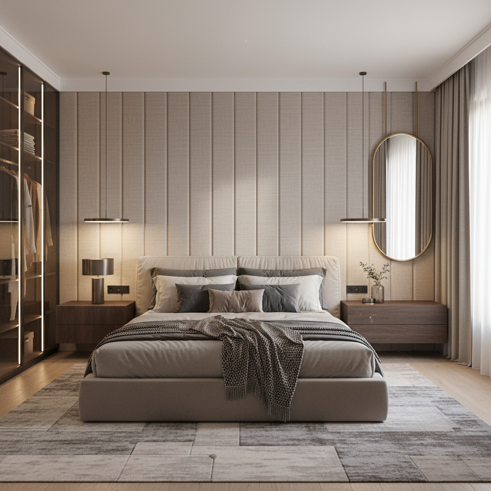 Modern Upholstered King Size Master Bedroom