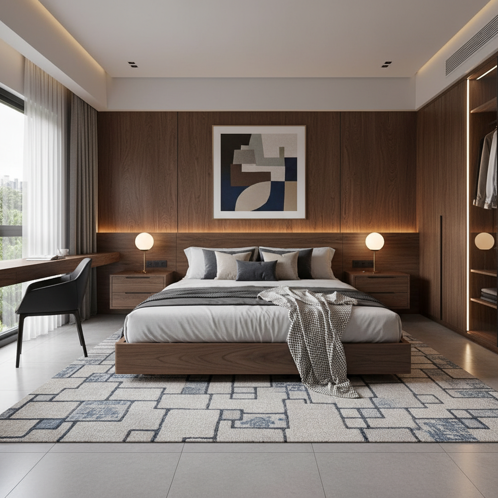 Modern Wooden King Size Master Bedroom