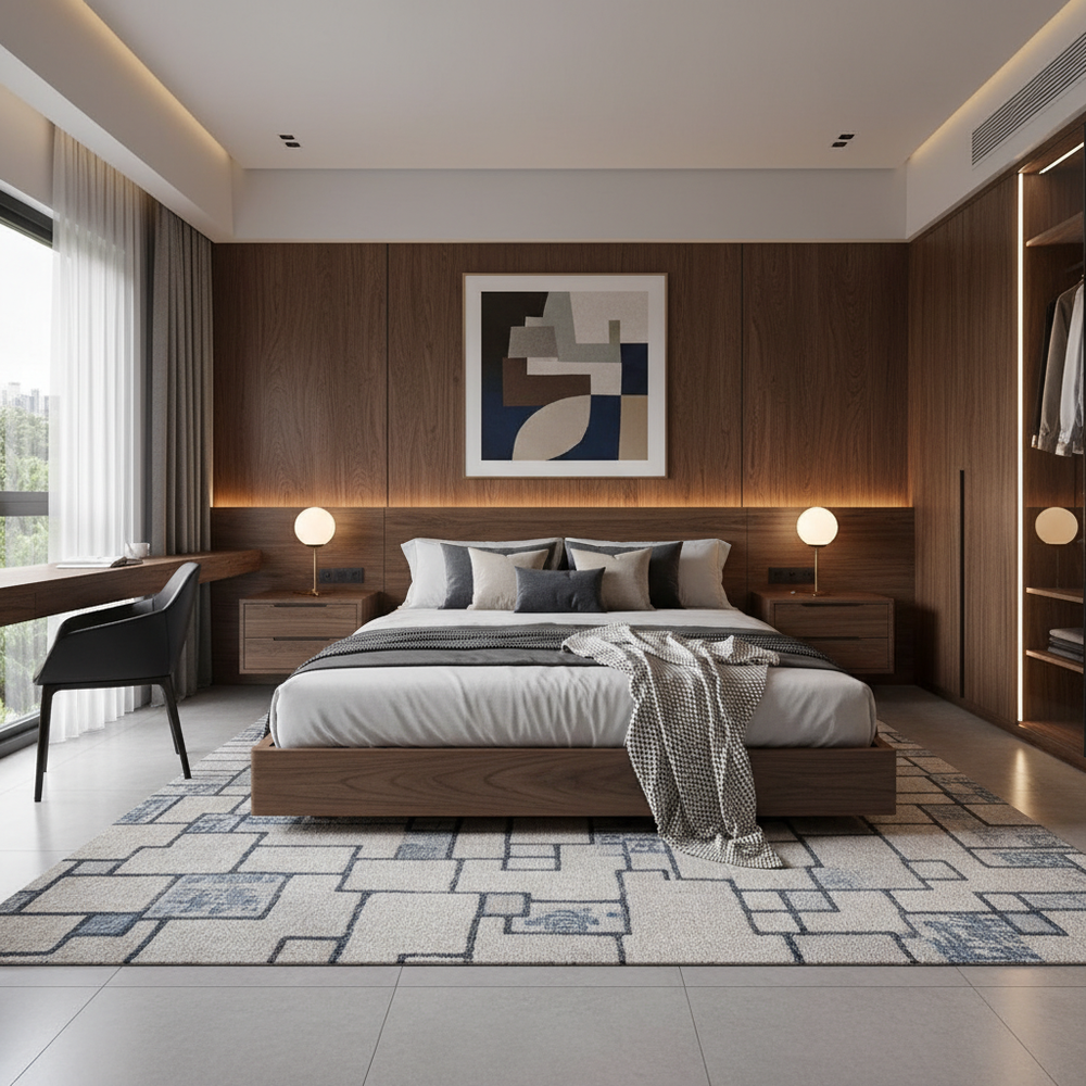 Modern Wooden King Size Master Bedroom