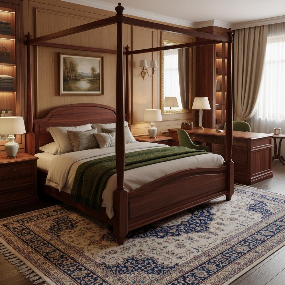 Traditional Wooden King Size Master Bedroom