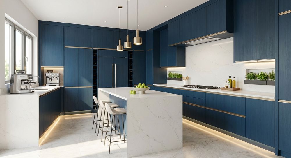 The Azure Modern Kitchen: Functionality Defined, Elegance Refined