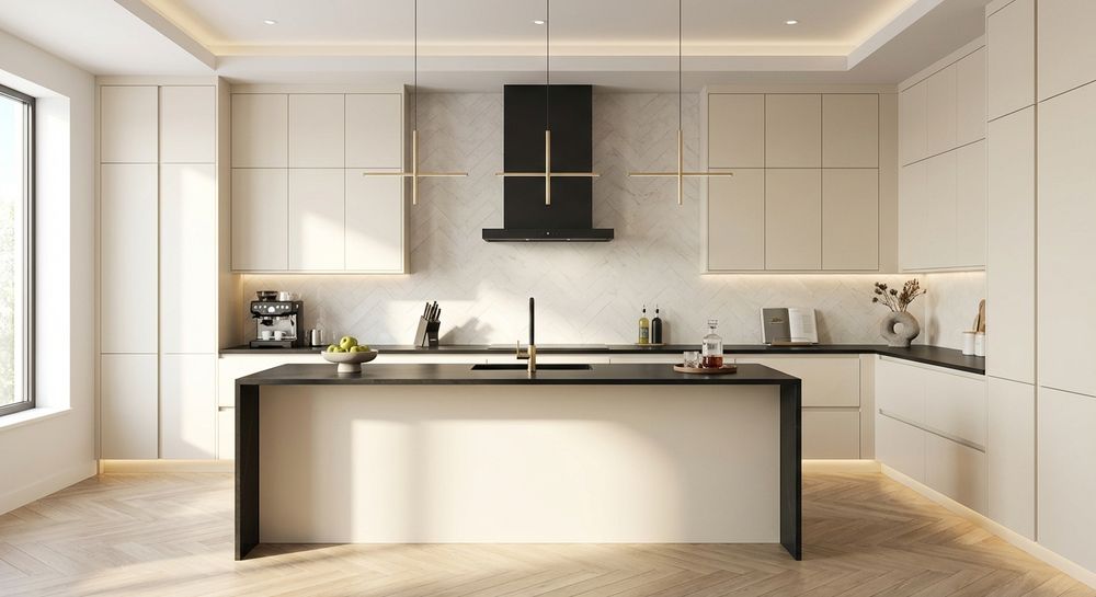 The Cream Canvas: A Modern Kitchen Masterpiece