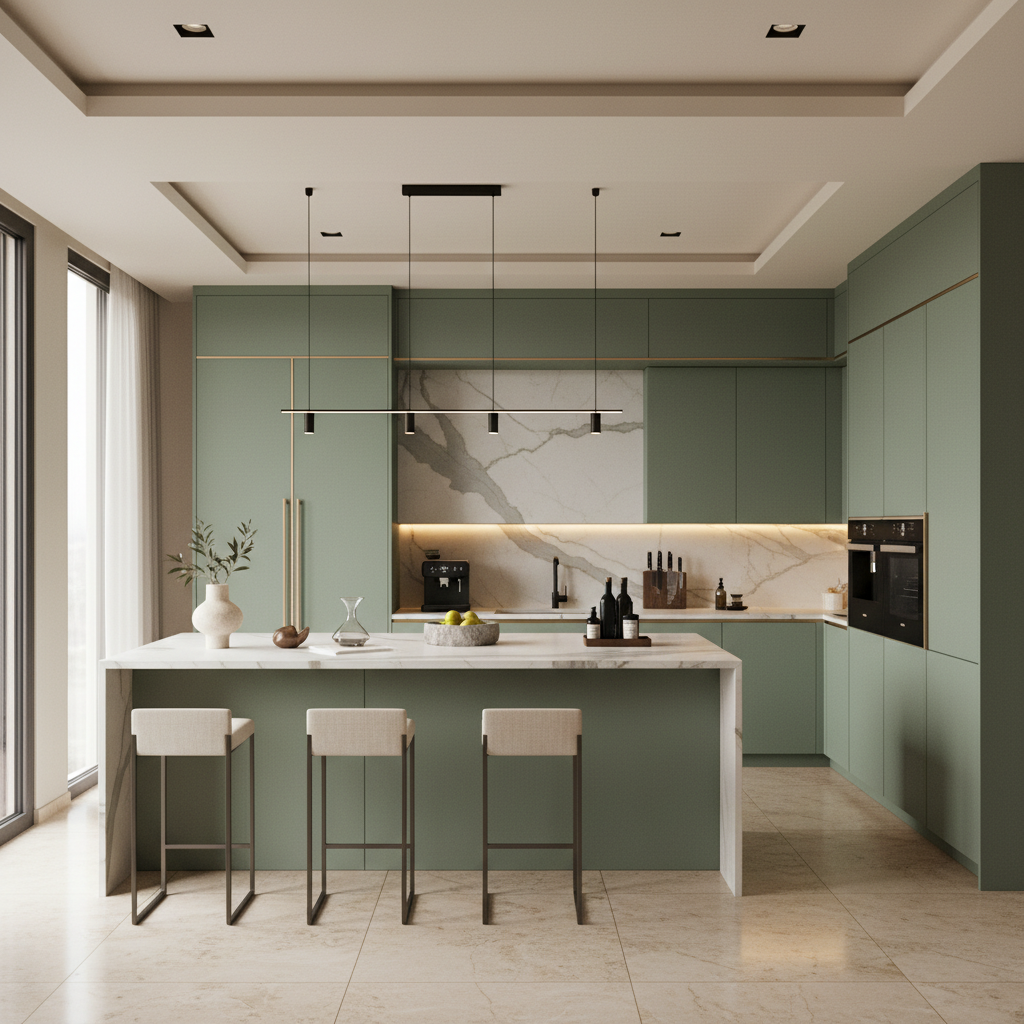 The Verdant Modern Kitchen